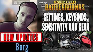 Borg PUBG Settings, Keybinds, Sensitivity, Gear and Setup Pro Player Updates 2020