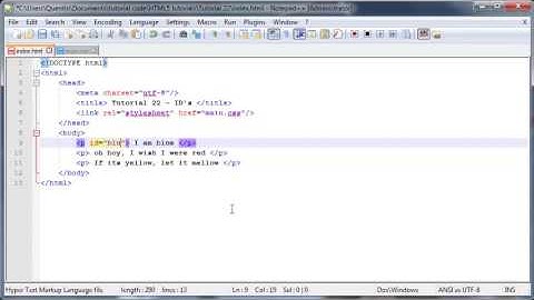 HTML5 and CSS3 beginners tutorial 22   ID