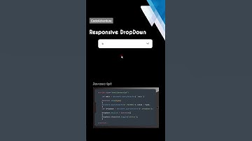 responsive DropDown using html css javascript #shorts #html #css #javascript