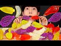 ASMR TIKTOK FRUIT JELLY CHALLENGE 틱톡 과일 젤리 도전 먹방 MUKBANG CANDY EATING SOUNDS