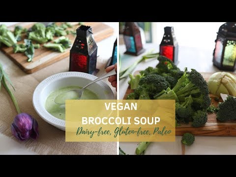 vegan creamy broccoli soup – Dairy-free, Gluten-free