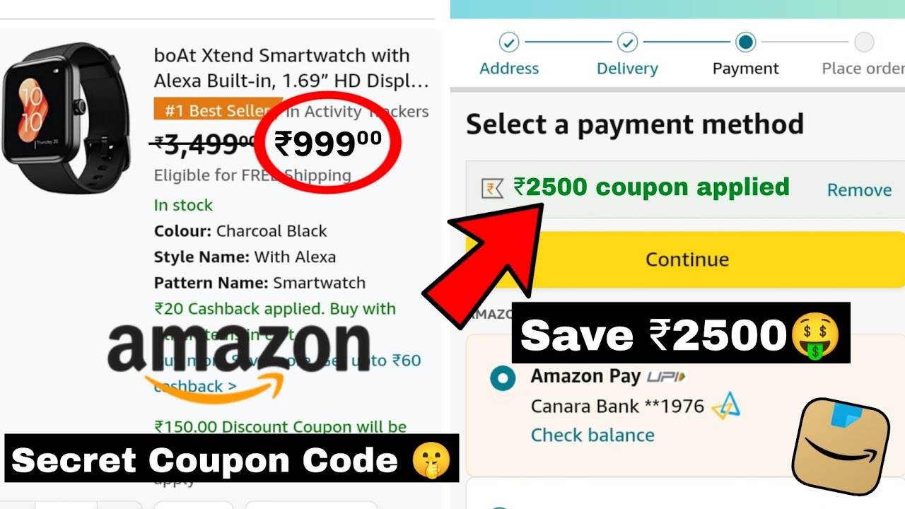 Get Boat Smart Watch in Just ₹999🤑 Amazon Coupon Code Amazon Promo