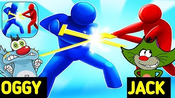 NOOB vs PRO vs HACKER | In Jelly Fighter | With Oggy And Jack | Dr. Octavius Gamer | ALL Levels