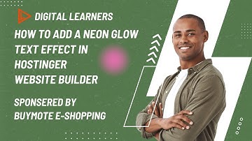 How to Add a Neon Glow Text Effect in Hostinger Website Builder