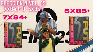 NIVEL 15 DEL PASE DE TEMPORADA EN FUTTIES, 7X84+ O EL 5x85+? QUEREMOS A NEYMAR!! FIFA 23 LEVEL 15 UT