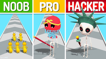 🥵 NOOB vs PRO vs HACKER 🔥 ANTS Runner - CROWD Count