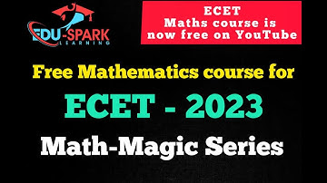 ENTIRE ECET MATHS is now free on YouTube from tomorrow #eduspark #edusparklearning #ecet2023