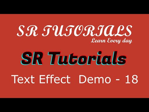 Text Shadow Effect | Demo - 18 | Css | SR Tutorials