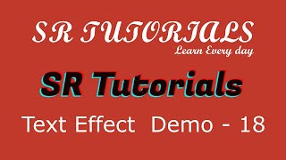 Text Shadow Effect | Demo - 18 | Css | SR Tutorials