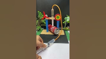 Hydraulic pressure machine project #hydraulic #science #experiment #project #dcmotor #tech #shorts