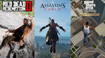 Jumping from the highest points in 10 different games