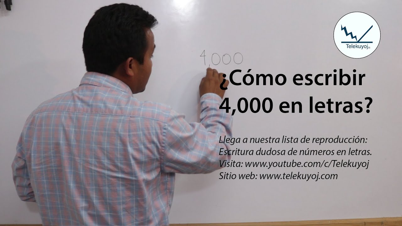 Cómo se escribe 4,000 - YouTube