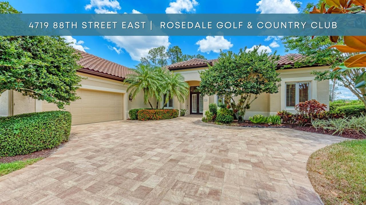 4719 88th Street East, Bradenton, FL 34211 Rosedale Golf & Country Club Video Tour YouTube