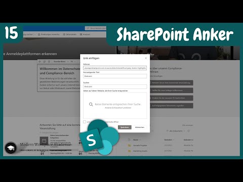 Modern SharePoint Site | 15 Anker: verlinken innerhalb und Site  übergreifend