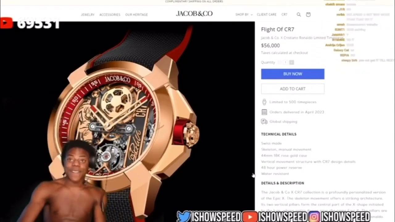 IShowSpeed Buys CR7 Watch For 60K - YouTube