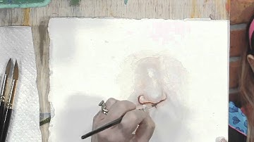 How to Draw a Nose Using Watercolors: Part 2