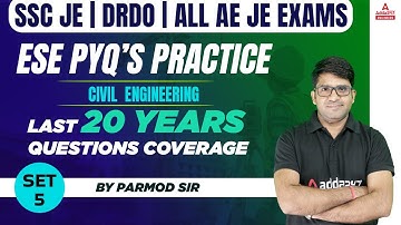 SSC JE/DRDO 2022 | Civil Engineering | Previous Year Questions #5 | By Pramod Sir