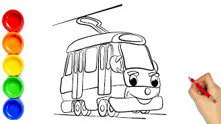 Cute Train Coloring for Kids 🚂🎨 | Easy Train Drawing & Coloring Discover Cute Train Pictures To Color For Kids