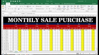 how to make stock sale purchase sheet in excel