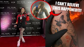VIP with POST MALONE & tattooing posty's BUTTERFLY!!!!😭🦋🗡🖤