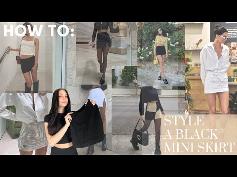 How to style: A Black mini skirt | Black skirt outfit ideas | Alyssa Meghan