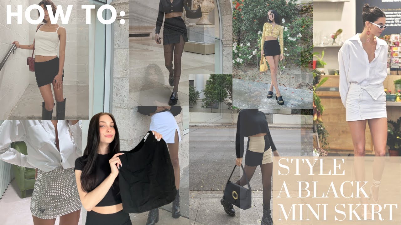 How To Style: A Black Mini Skirt | Black Skirt Outfit Ideas | Alyssa Meghan  - Youtube