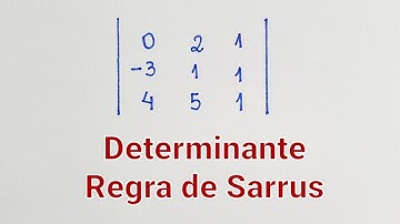 ✅ Determinantes - Regra de Sarrus - Professora Angela Matemática