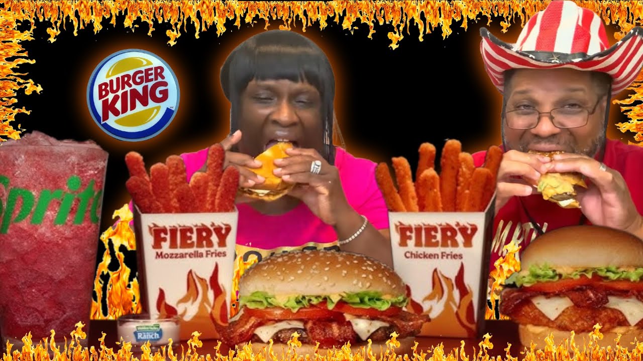 We Tried EVERYTHING on Burger King's Fiery Menu Fire in My
