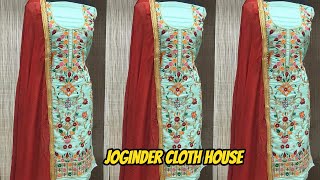 Heavy Upada Silk Suit With Full Heavy Hand Workjoginder Cloth House
