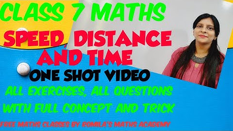CLASS 7 MATHS,ICSE  SPEED,DISTANCE AND TIME INTRODUCTION AND Exercise