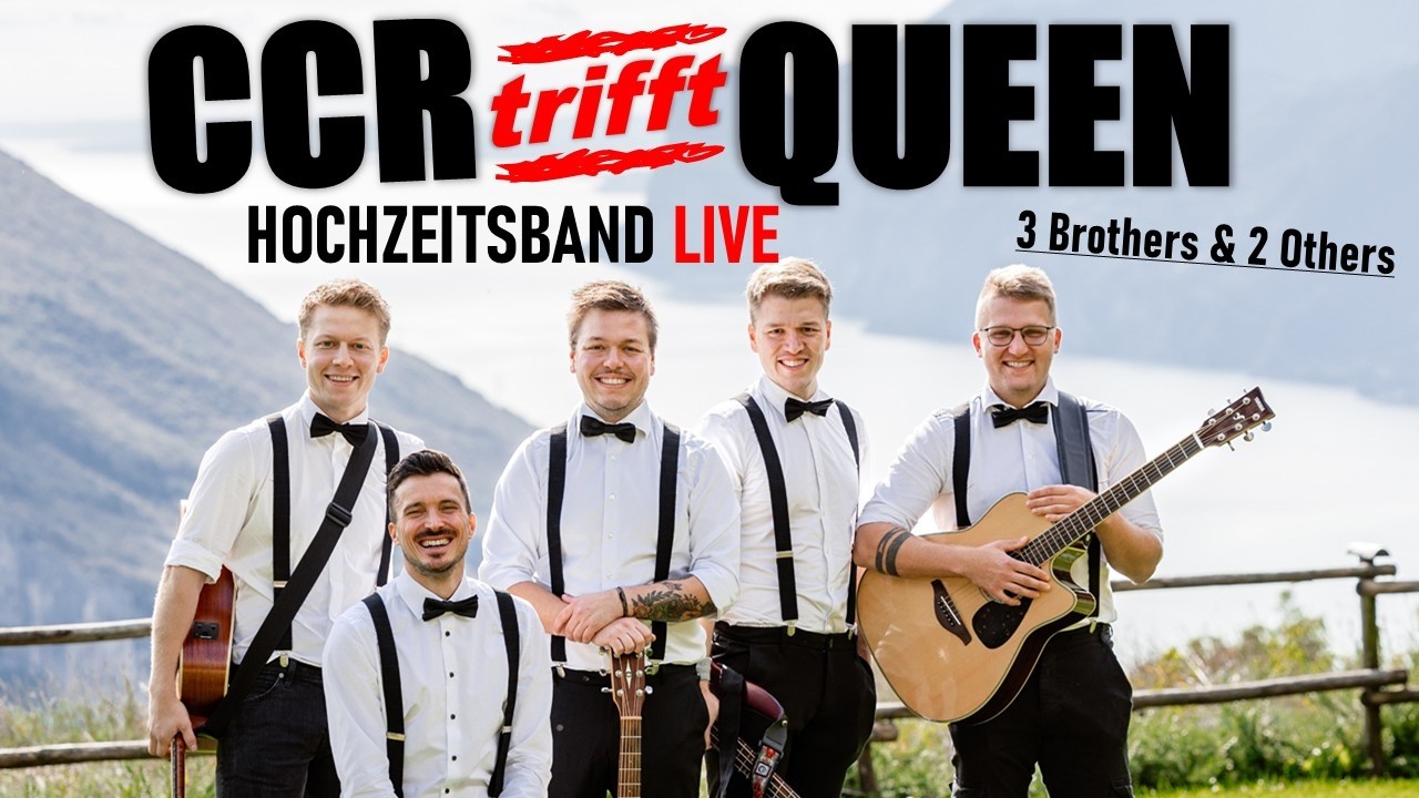 Bad Moon Rising / Crazy Little Thing Called Love | 3 Brothers & 2 Others | Hochzeitsband live