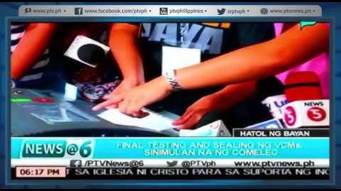 [News@6] Final testing and sealing ng VCMs sinumulan na ng COMELEC [05|02|16]