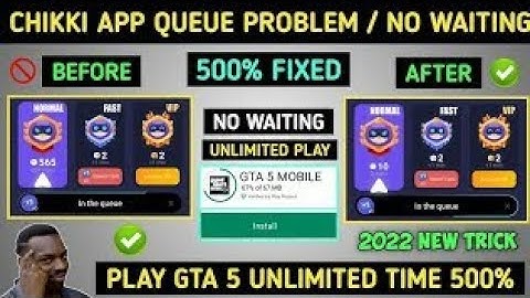Chikki Emulator High Queue Problem Solved 100% Real Trick | GTA 5 No Waiting | GTA 5 Android🔥🔥