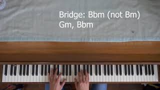 Video thumbnail of "Radiohead No Surprises piano tutorial"