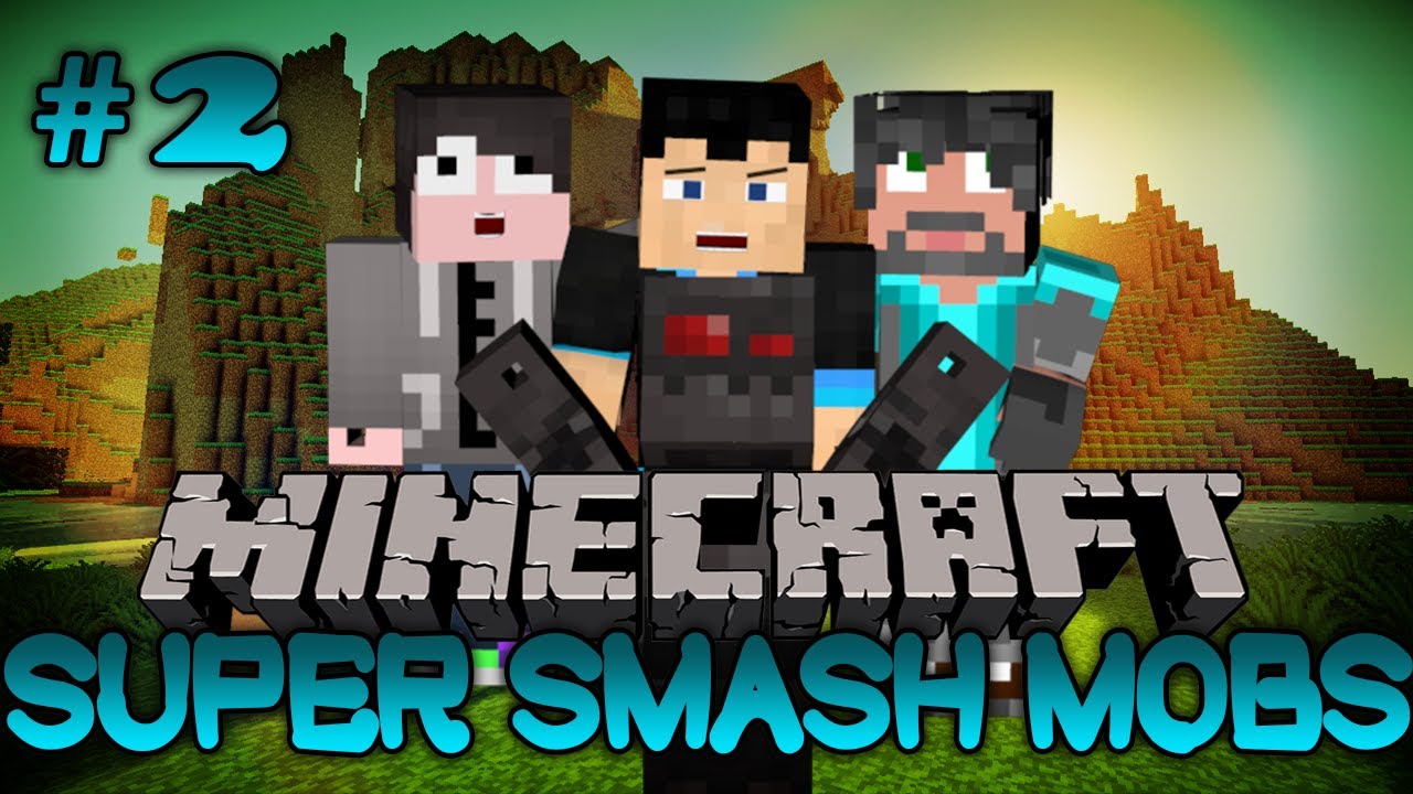 Minecraft: Super Smash Mobs #2 Mini-Game! w/ Thinknoodles, Graser & StrauberryJam!
