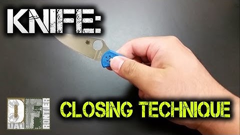 One-handed Folding Knife Closing Technique with Spyderco Delica | Dual Frontier™