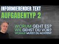 Informierender Text (Aufgabentyp 2) - So klappt das Schreiben einfach