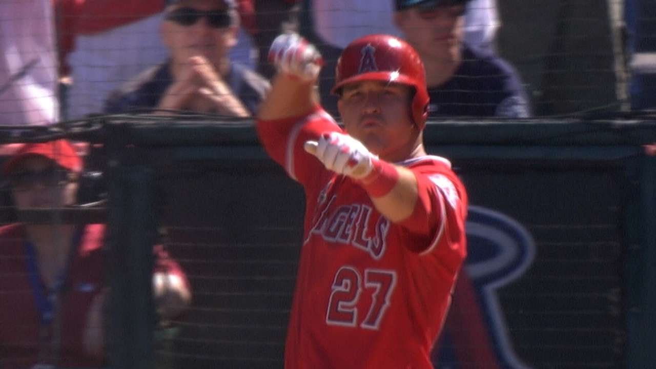 Albert Pujols and Mike Trout get PAYBACK for Fernando Rodney's early bow  and arrow celebration - YouTube