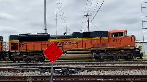 BNSF 9177 Leads an Empty Coal Drag Past T55