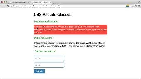 CSS Link and User Action Pseudo Classes | Pseudo Classes in CSS