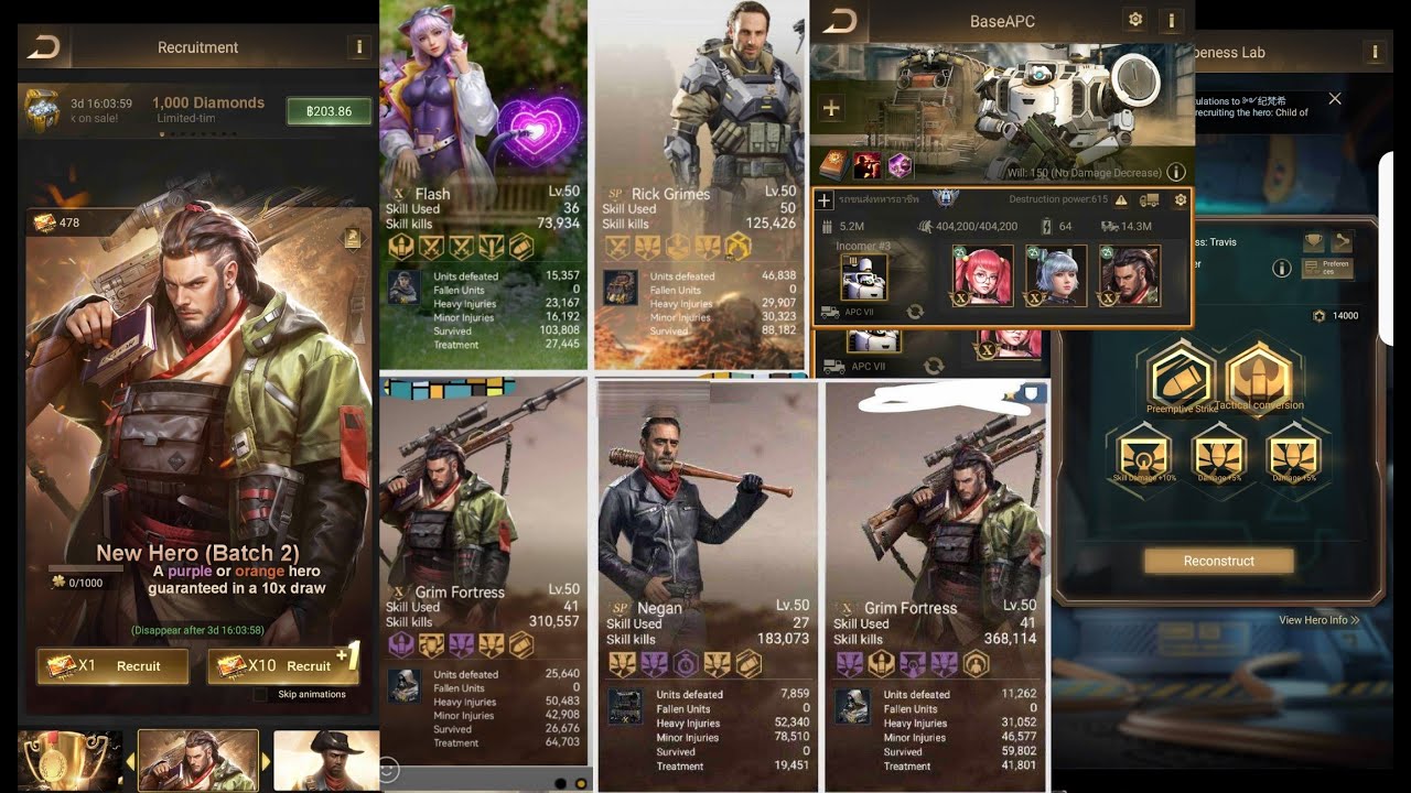 Grim Fortress:Travis This hero can kill Rick Negan set ?