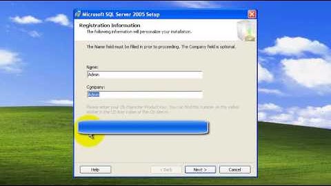 SQL Server 2005 Basic Setup On WindowsXP x32bit