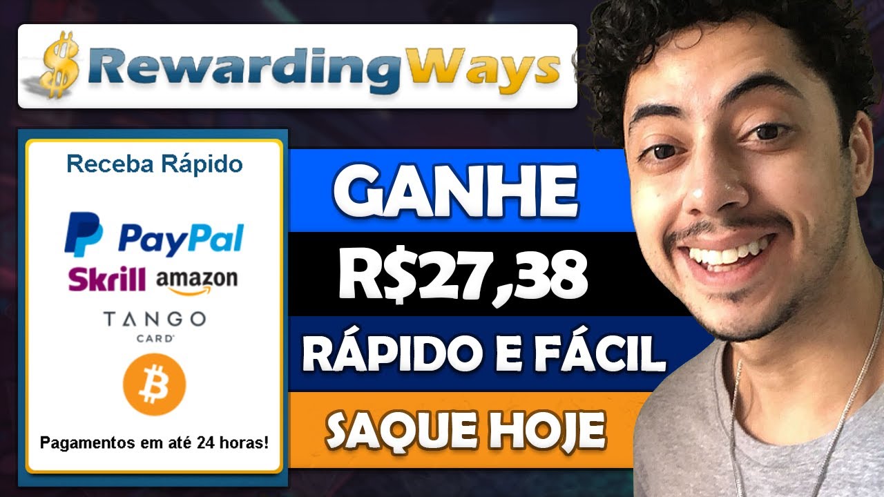 Rewarding Ways: R$27,38 p/Dia nesse Site que Paga no Paypal! Veja Como Funciona o Rewarding Ways