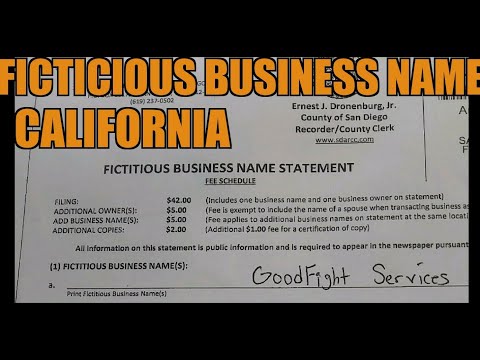 EP: 27 DBA / Fictitious Business name California