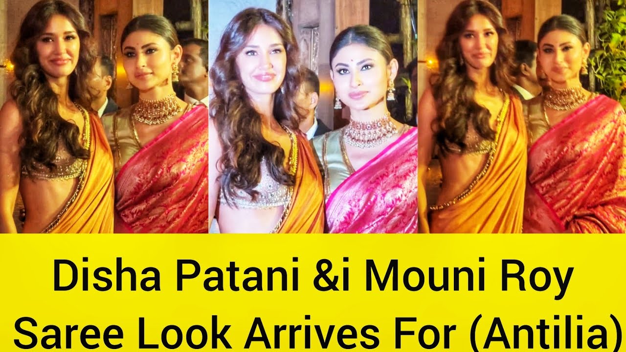 Bollywood Beauty Queen Disha Patani & Mouni Roy Arrives For (Antilia) Ganesh Chaturthi Celebration