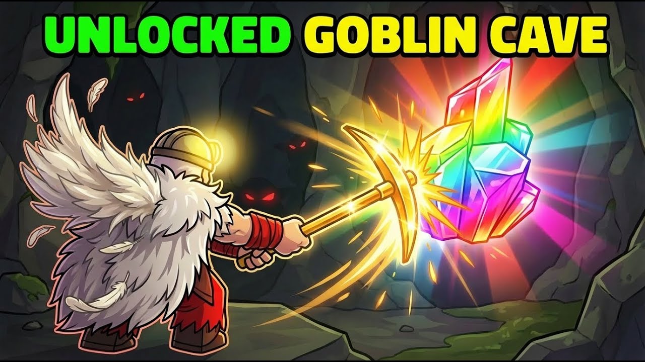 I unlocked the Goblin cave on the Roblox The Forge