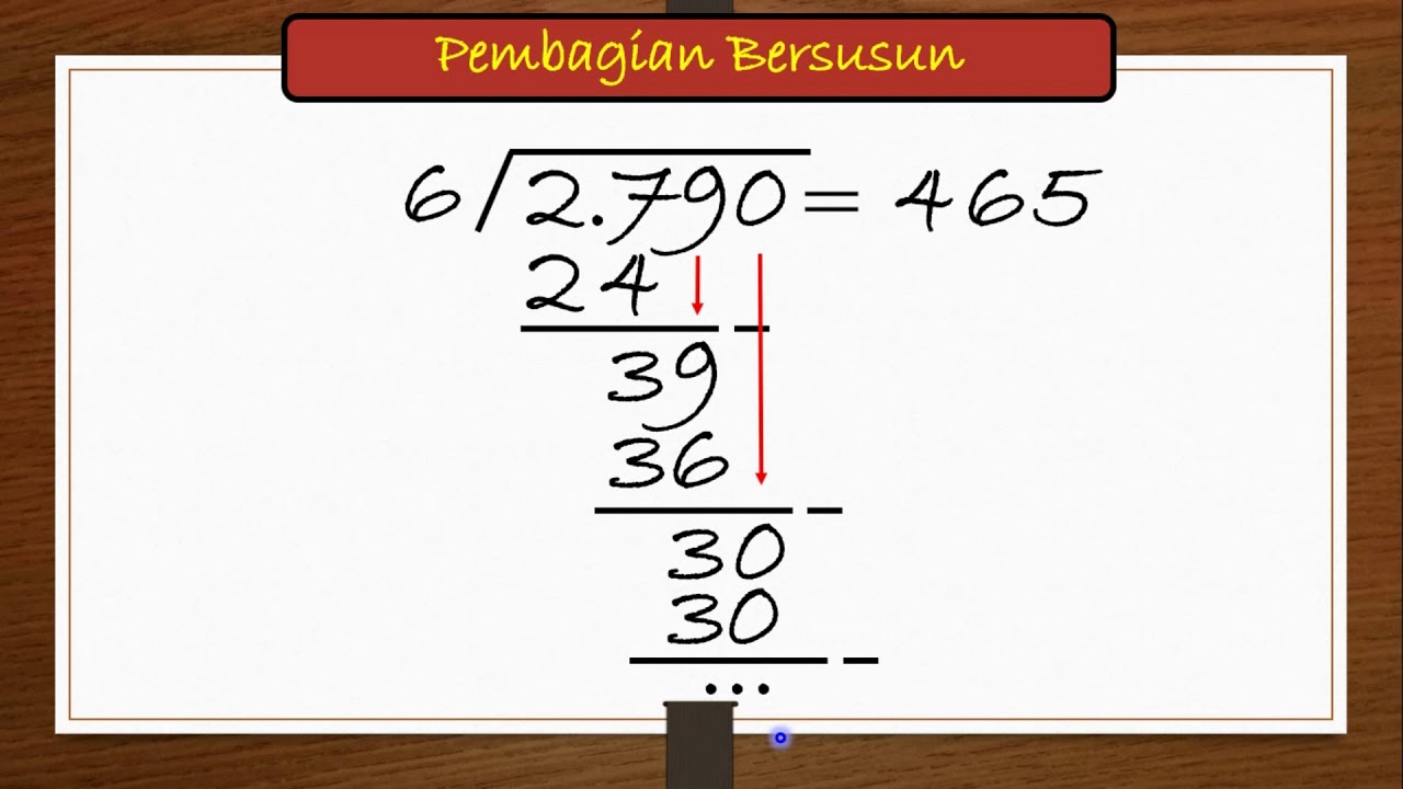 Cara Menghitung Pembagian Bersusun Ke Bawah