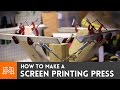 วิธีการสร้างเครื่องพิมพ์สกรีนเสื้อแบบ4สี DIY 4 color screen printing press
