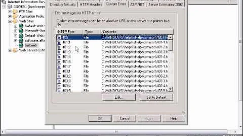 Create custom error messages for a website in Windows IIS
