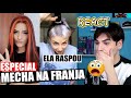 ELA RASPOU A CABEÇA REACT 😱 | REAGINDO AOS CABELOS  DESCOLORINDO DO TIKTOK | MECHAS NA FRANJA